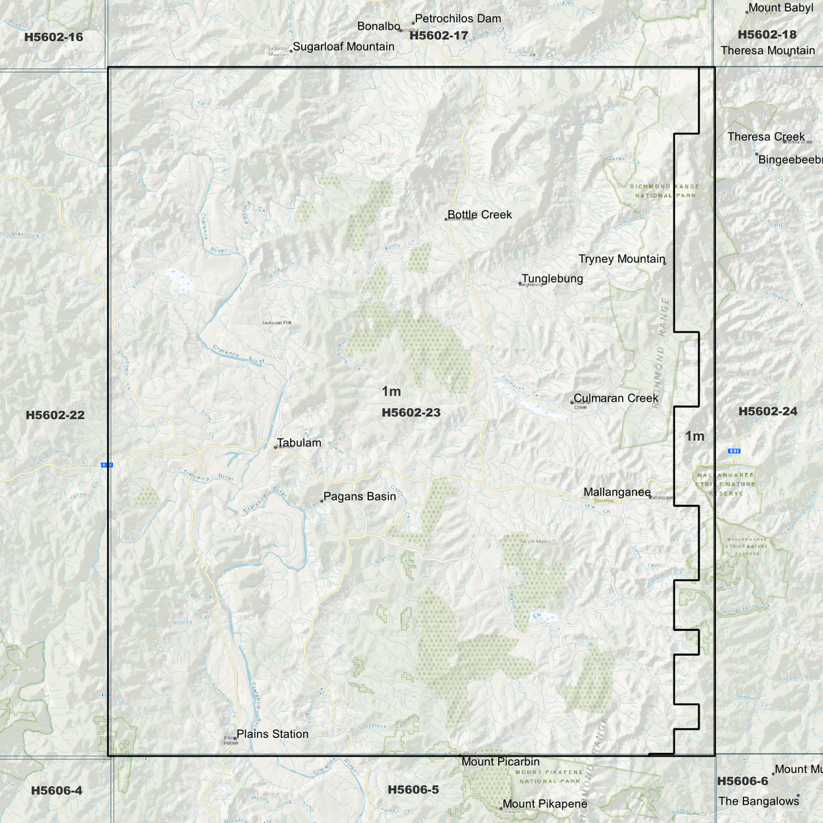 Tabulam 1m Digital Elevation Models (H5602-23)