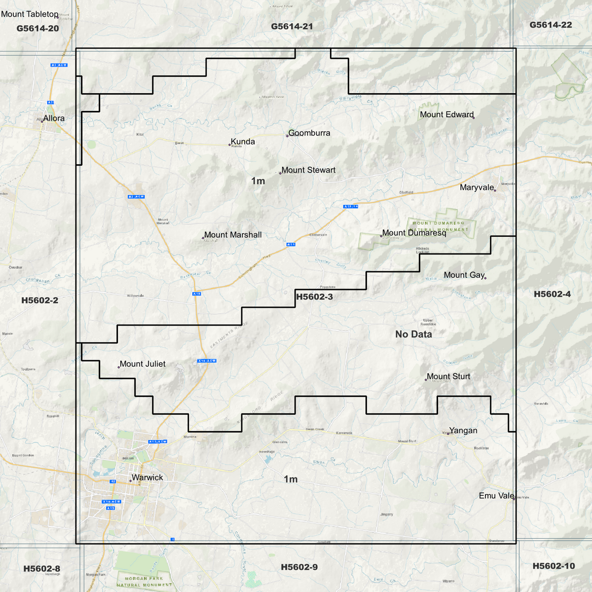 Warwick 1m Digital Elevation Models (H5602-3)