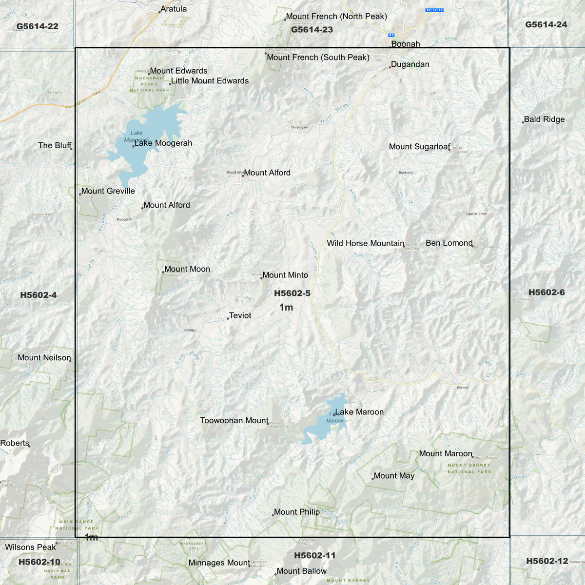 Moogerah 1m Digital Elevation Models (H5602-5)