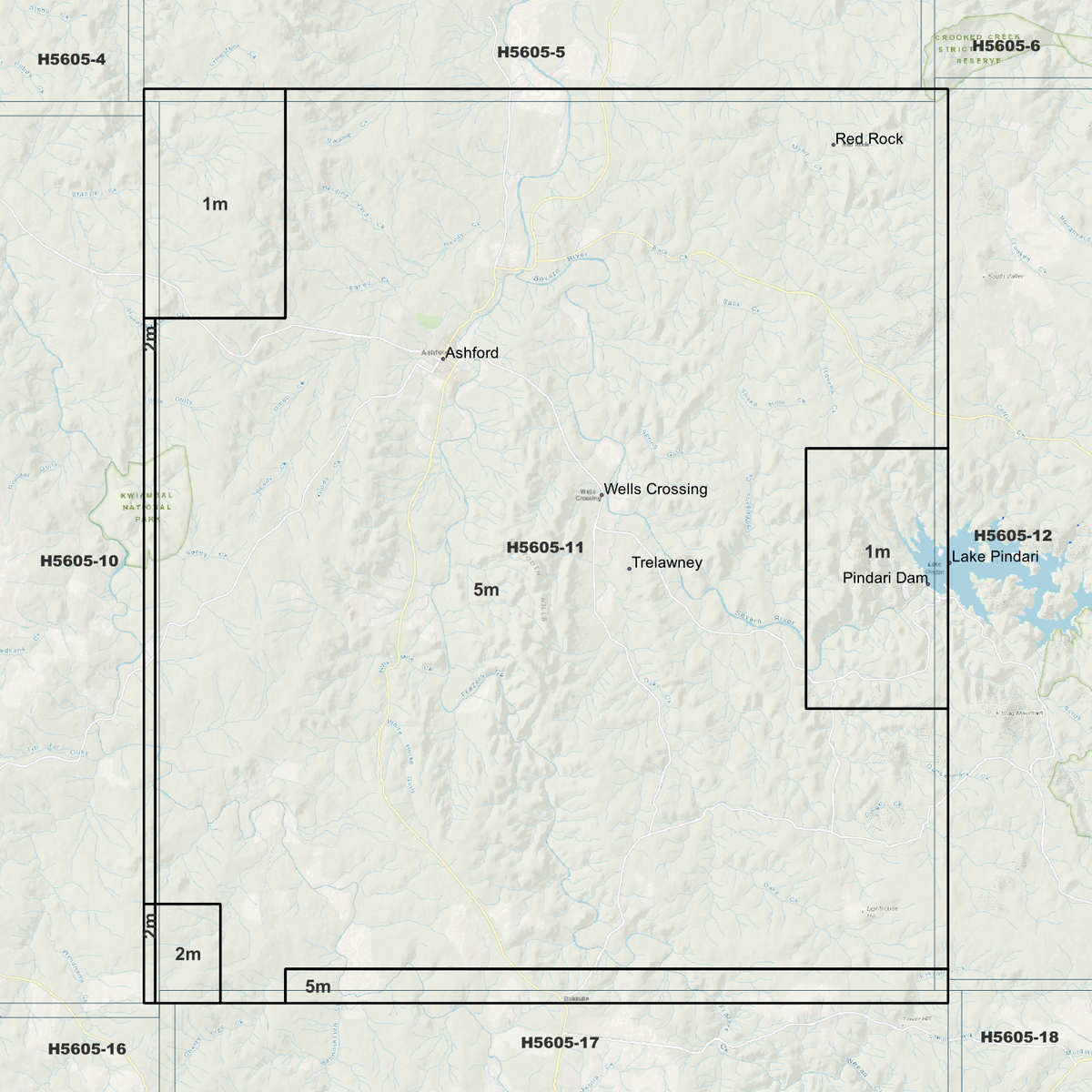 Ashford 1m, 2m & 5m Digital Elevation Models (H5605-11)