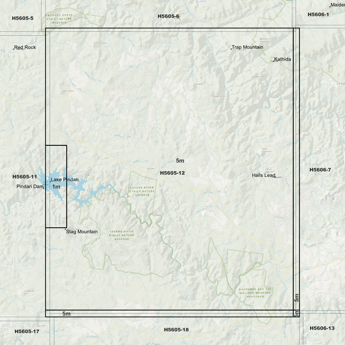 Pindari 1m & 5m Digital Elevation Models (H5605-12)