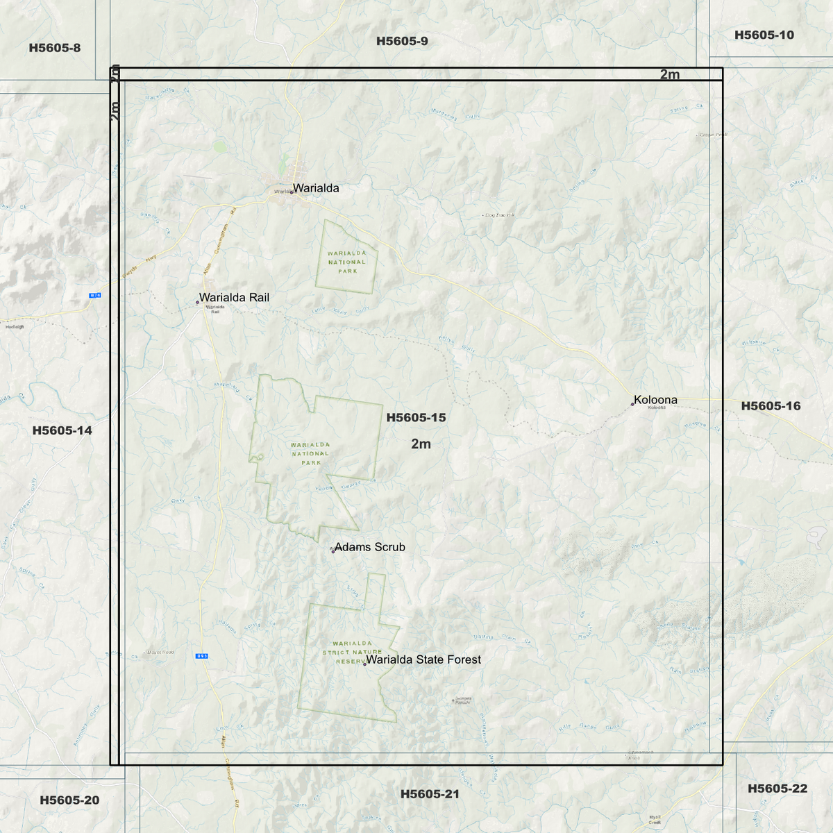 Warialda 2m Digital Elevation Models (H5605-15)