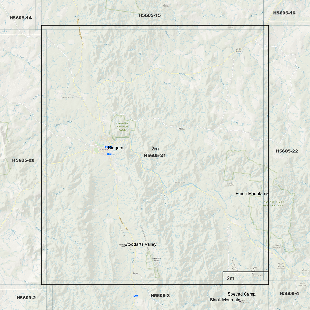 Bingara 2m Digital Elevation Models (H5605-21)