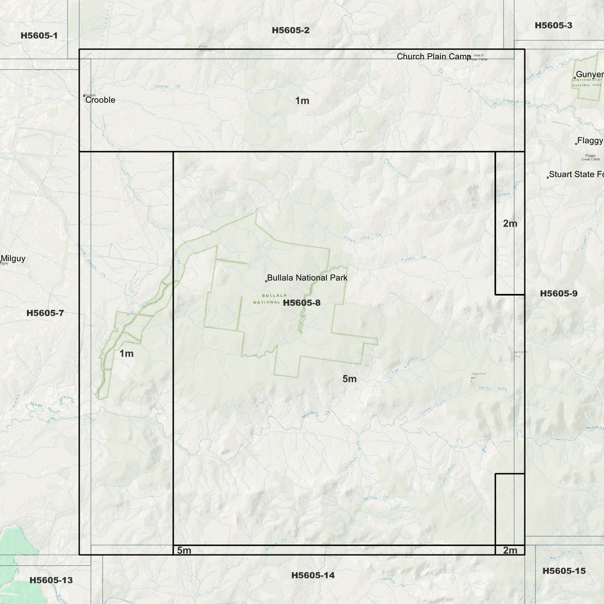 Bullala 1m, 2m & 5m Digital Elevation Models (H5605-8)