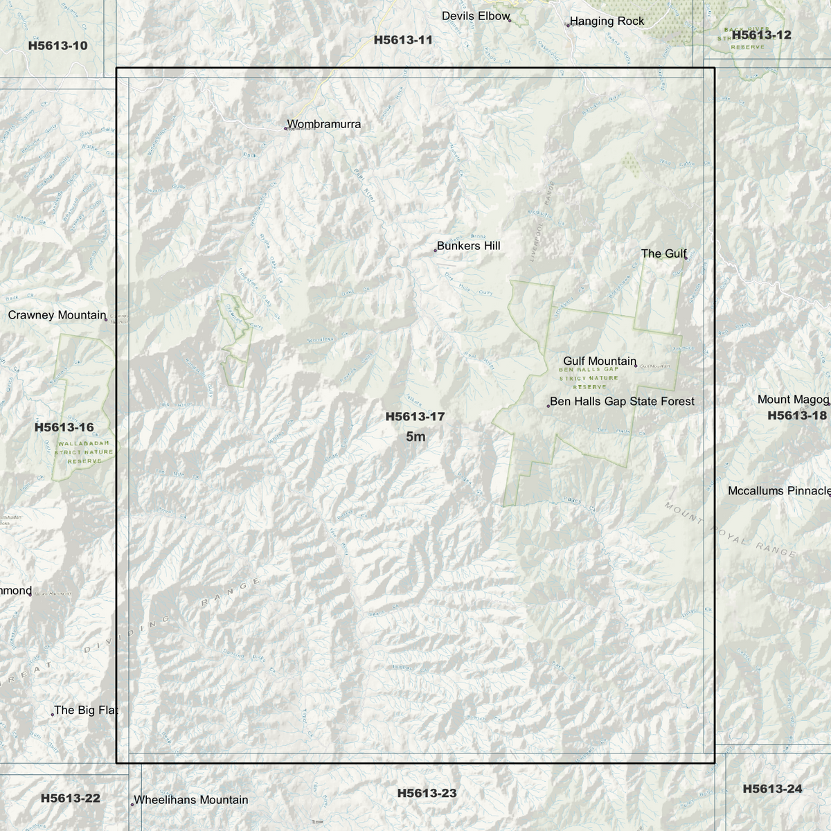 Wombramurra 5m Digital Elevation Models (H5613-17)