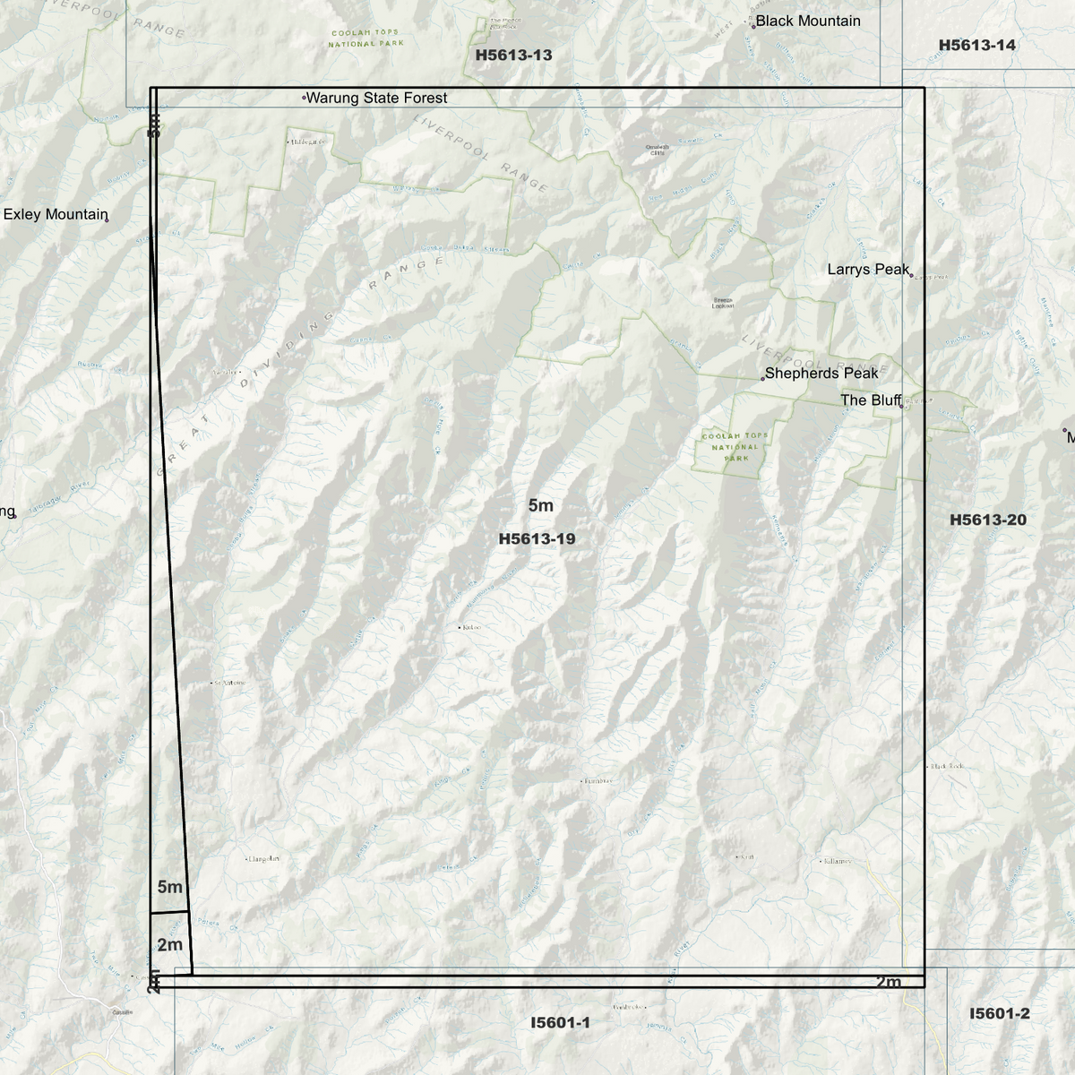 Shepherds Peak 2m & 5m Digital Elevation Models (H5613-19)