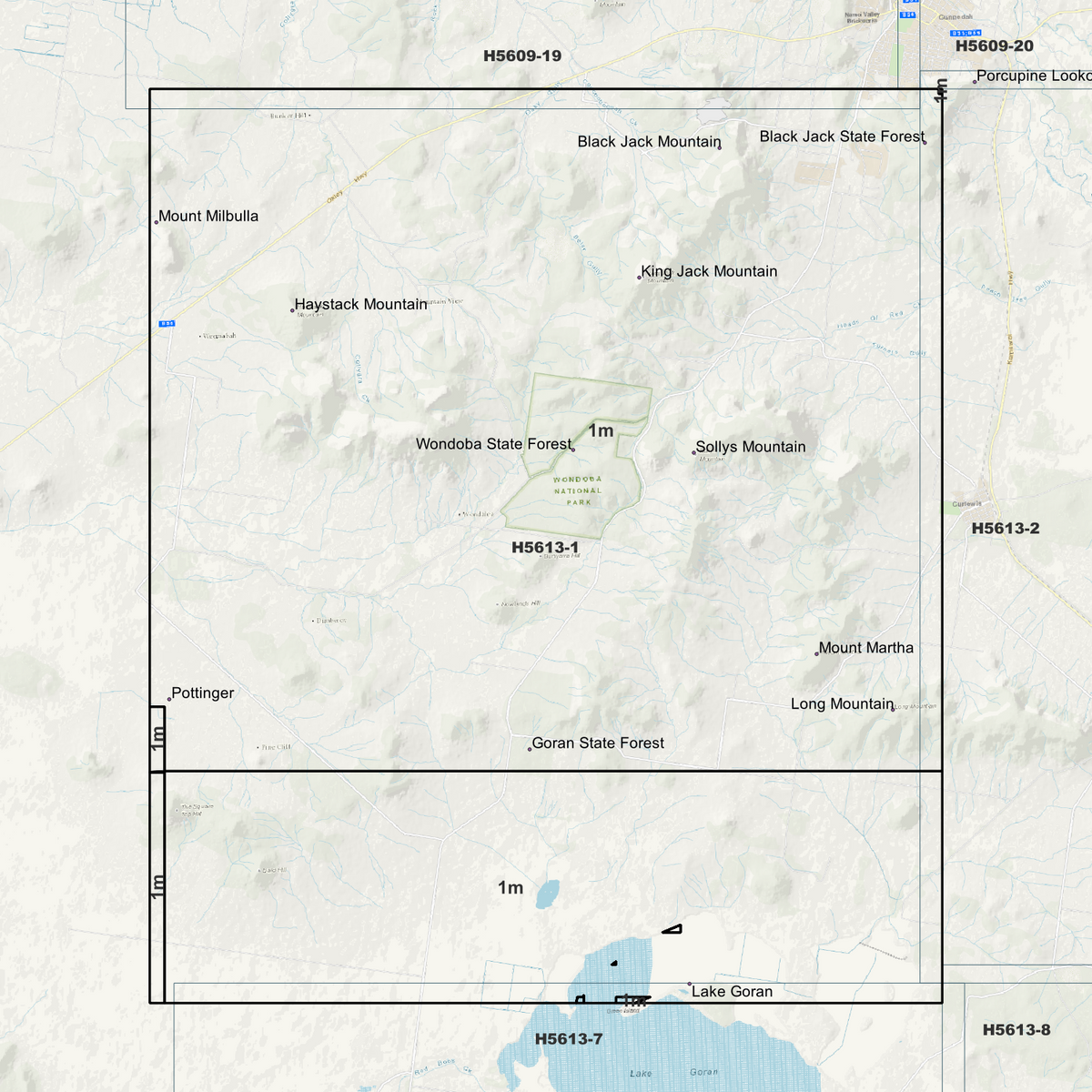 Wondoba 1m Digital Elevation Models (H5613-1)