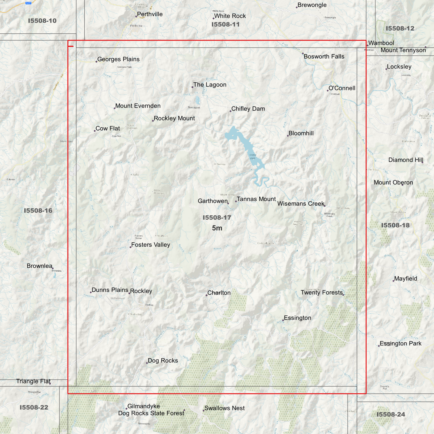 Chifley Dam 5m Digital Elevation Model (I5508-17)