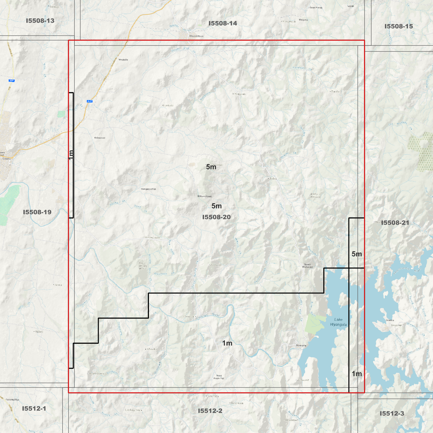 Wyangala 1m & 5m Digital Elevation Models (I5508-20)