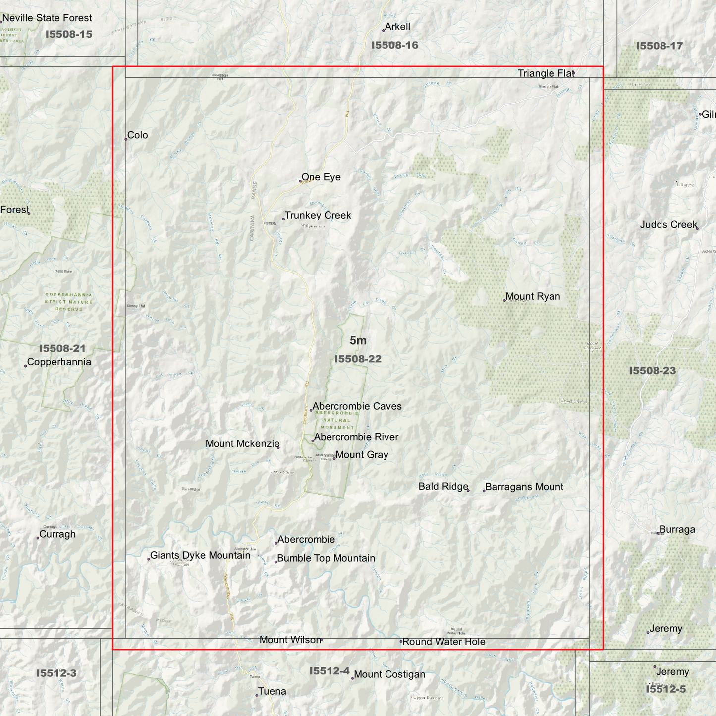 Abercrombie Caves 5m Digital Elevation Model (I5508-22)