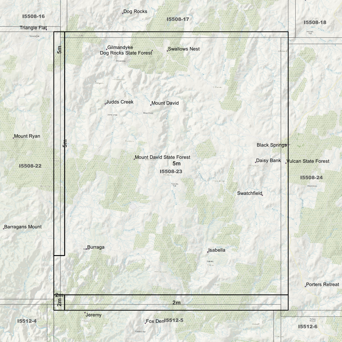 Judds Creek 2m & 5m Digital Elevation Models (I5508-23)