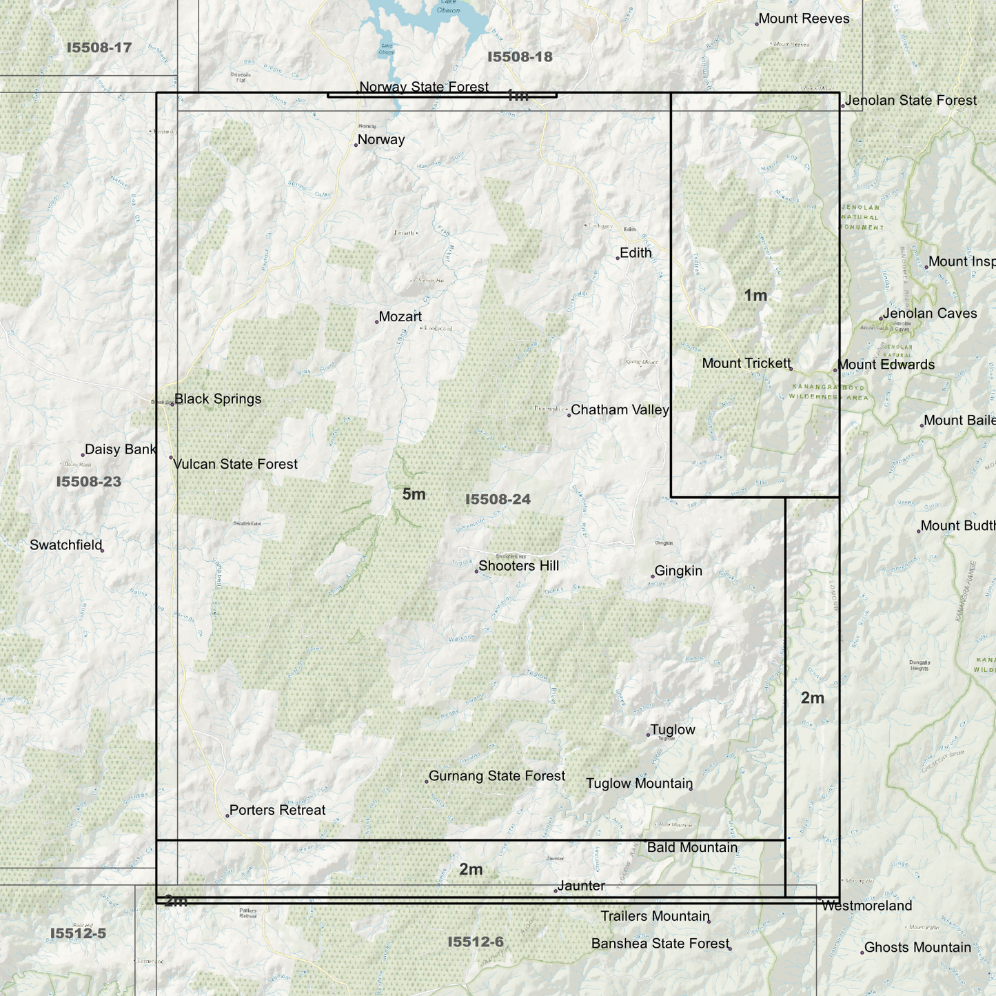 Tuglow 1m, 2m & 5m Digital Elevation Models (I5508-24)