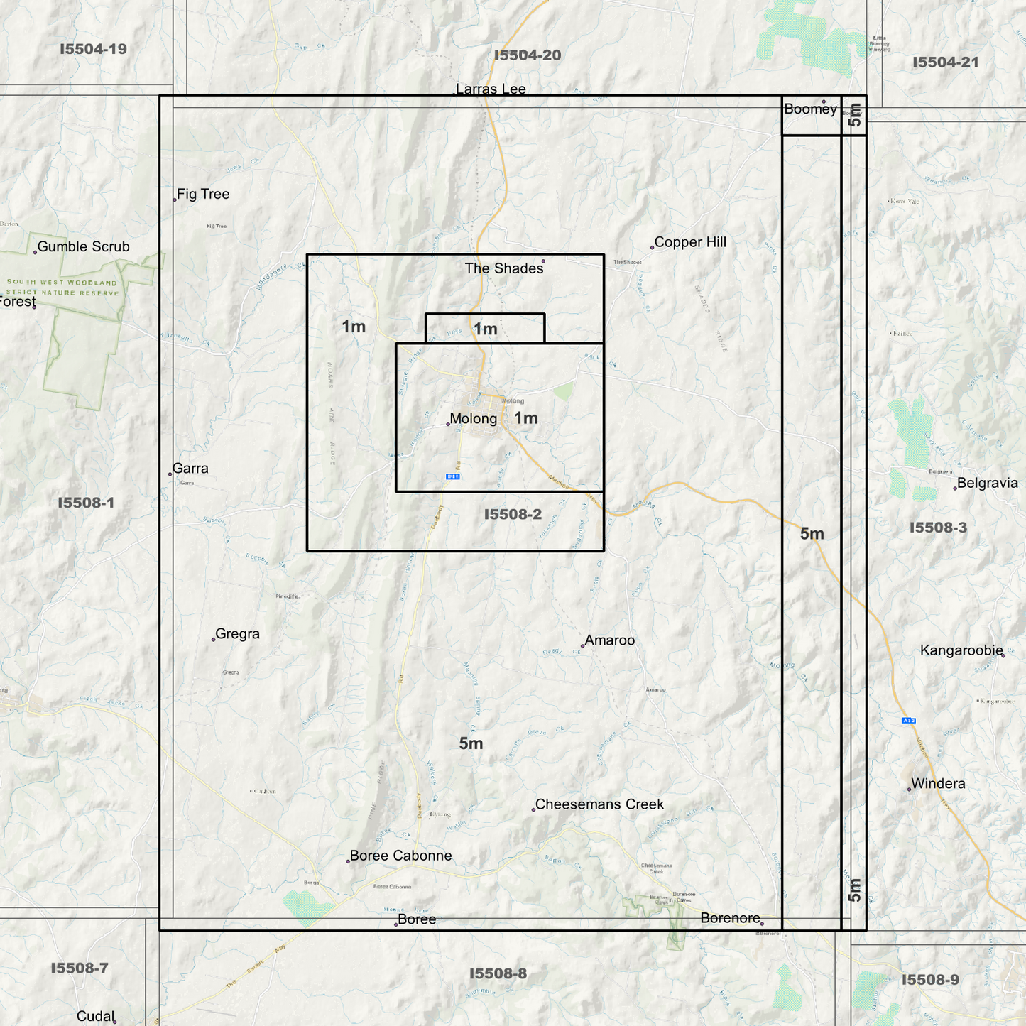 Molong 1m & 5m Digital Elevation Models (I5508-2)