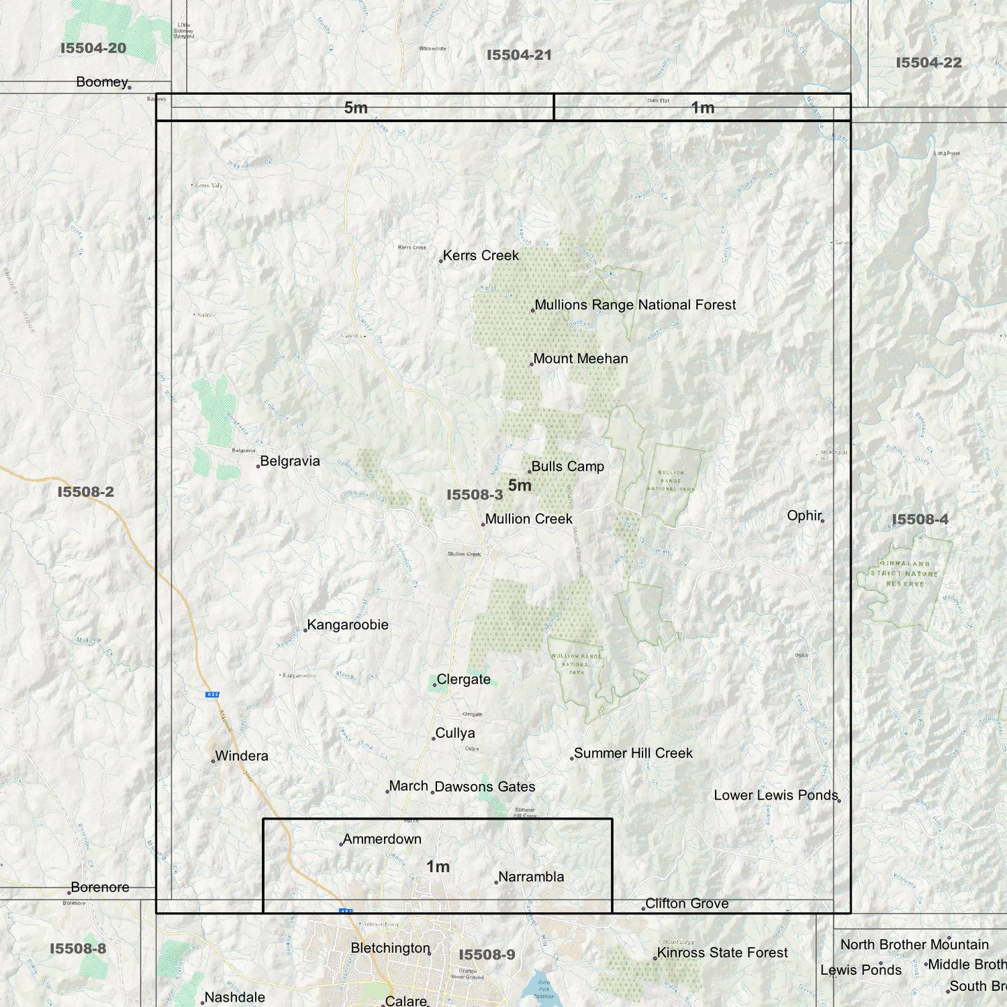 Ophir 1m & 5m Digital Elevation Models (I5508-3)