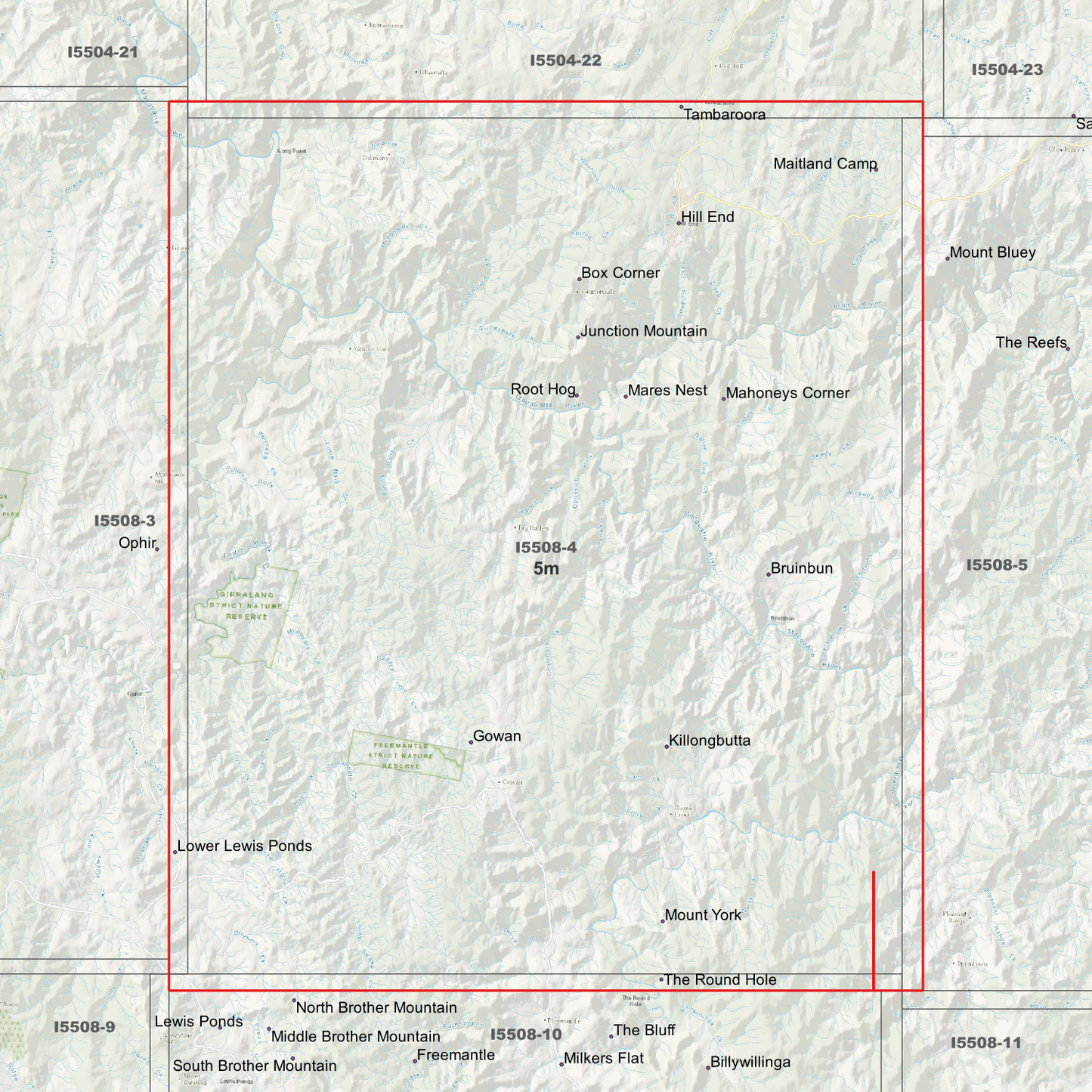 Hill End 5m Digital Elevation Model (I5508-4)