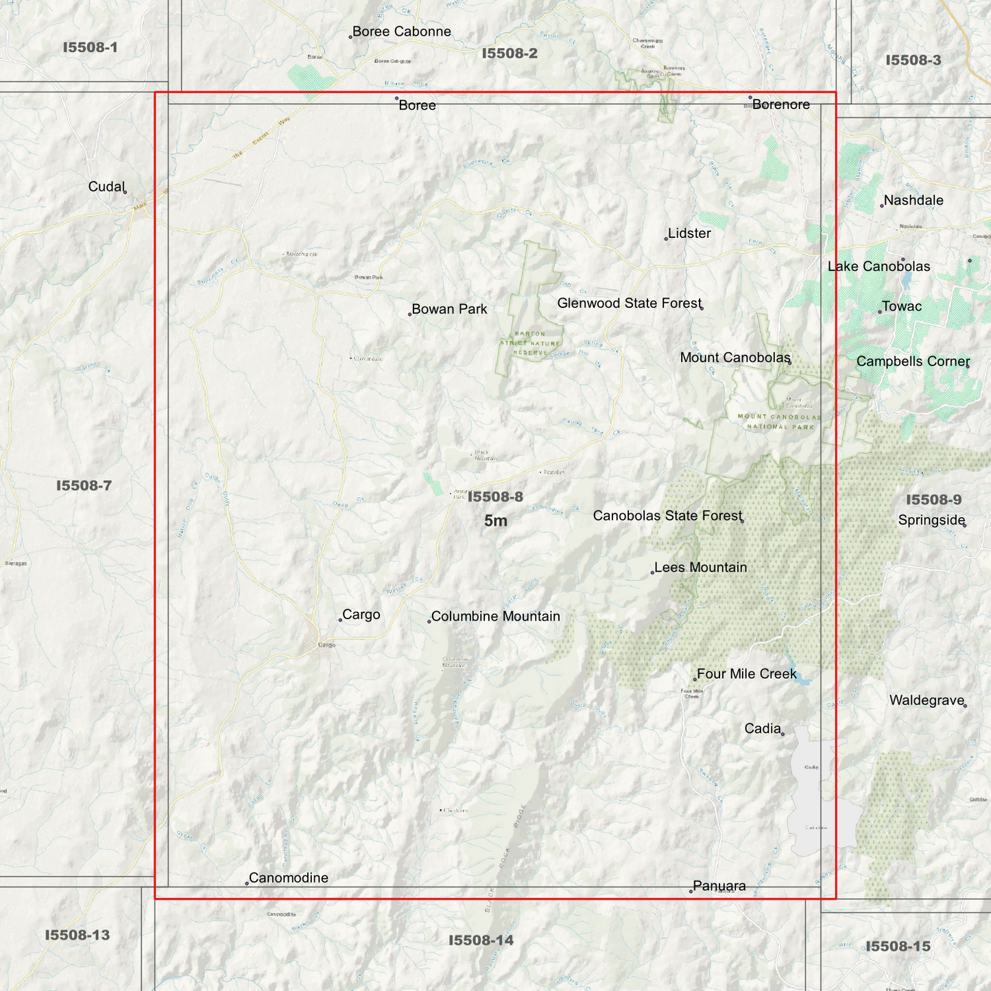 Mount Canobolas 5m Digital Elevation Model (I5508-8)