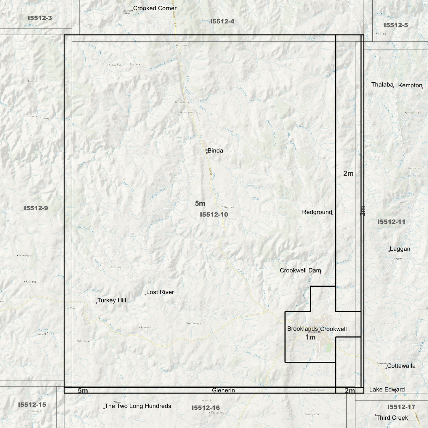 Crookwell 1m, 2m & 5m Digital Elevation Models (I5512-10)