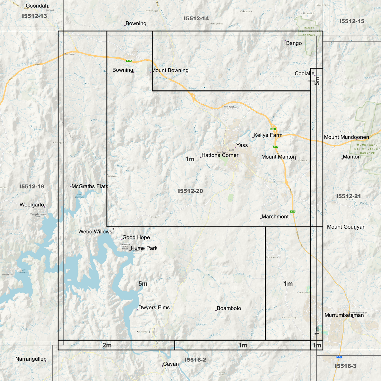 Yass 1m & 5m Digital Elevation Models (I5512-20)