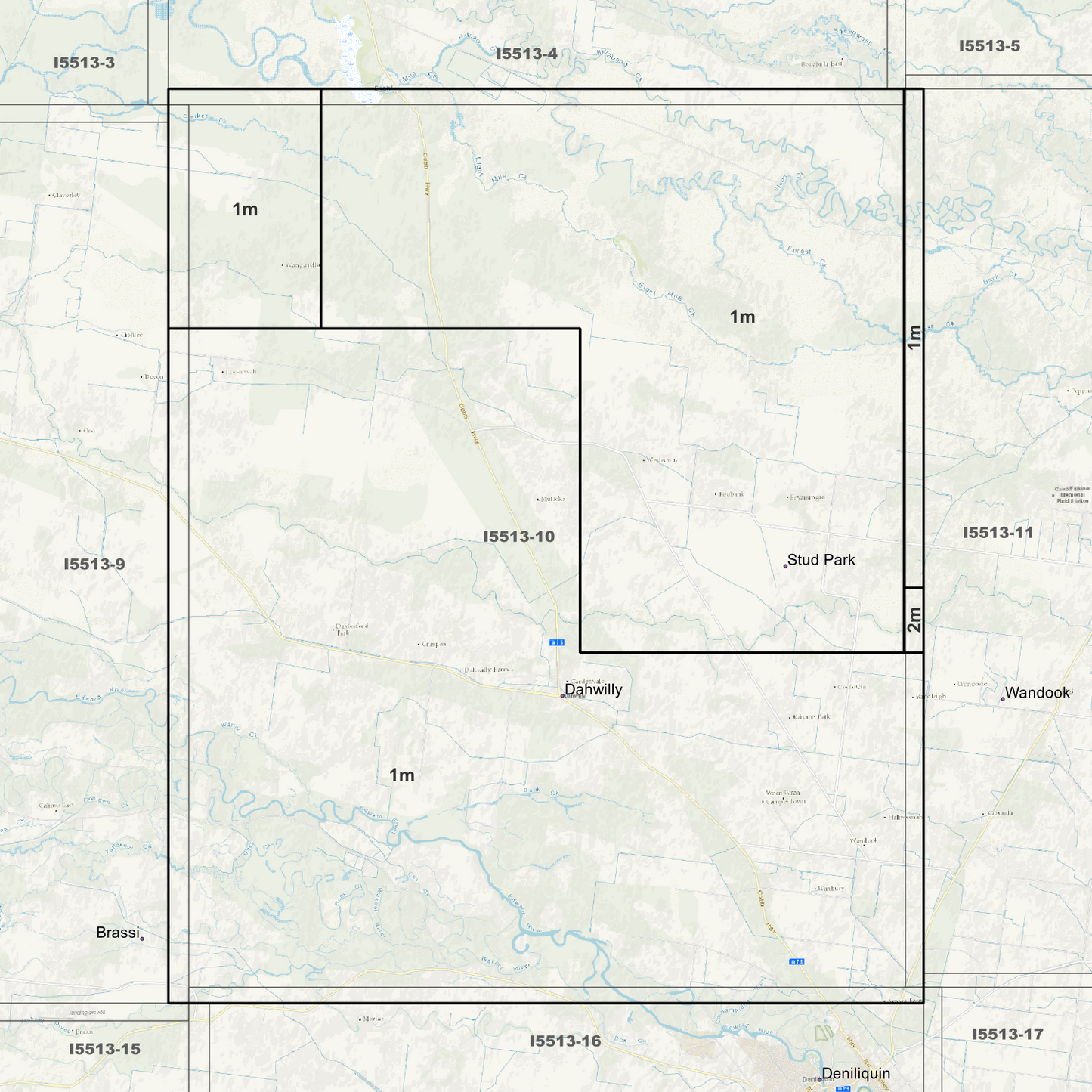 Dahwilly 1m & 2m Digital Elevation Models (I5513-10)