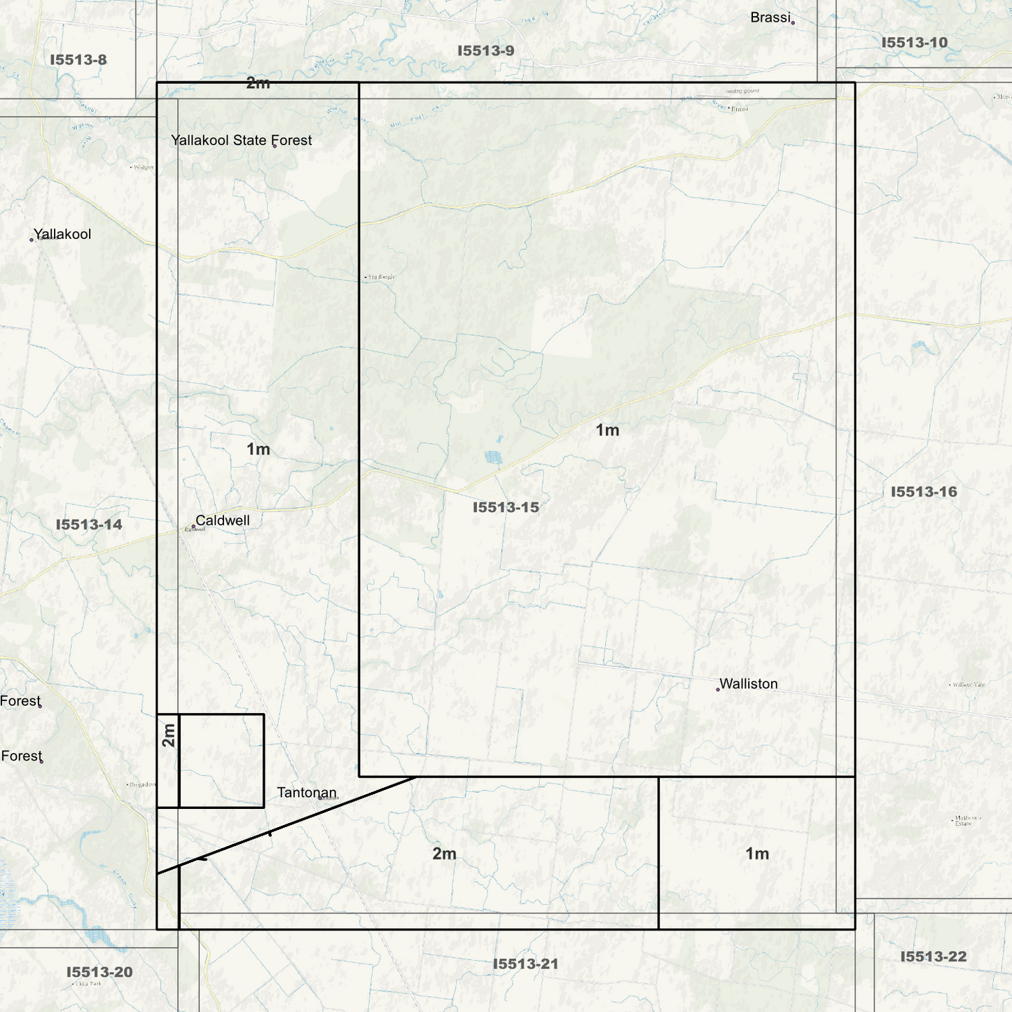 Caldwell 1m & 2m Digital Elevation Models (I5513-15)