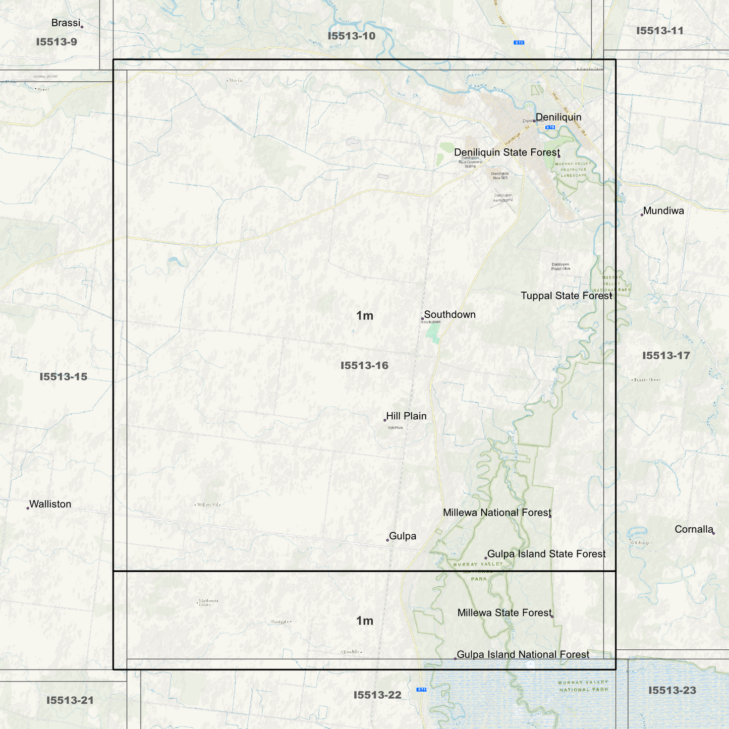Deniliquin 1m Digital Elevation Models (I5513-16)