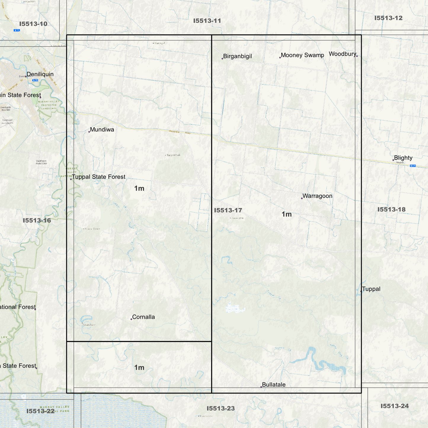 Tuppal 1m Digital Elevation Models (I5513-17)