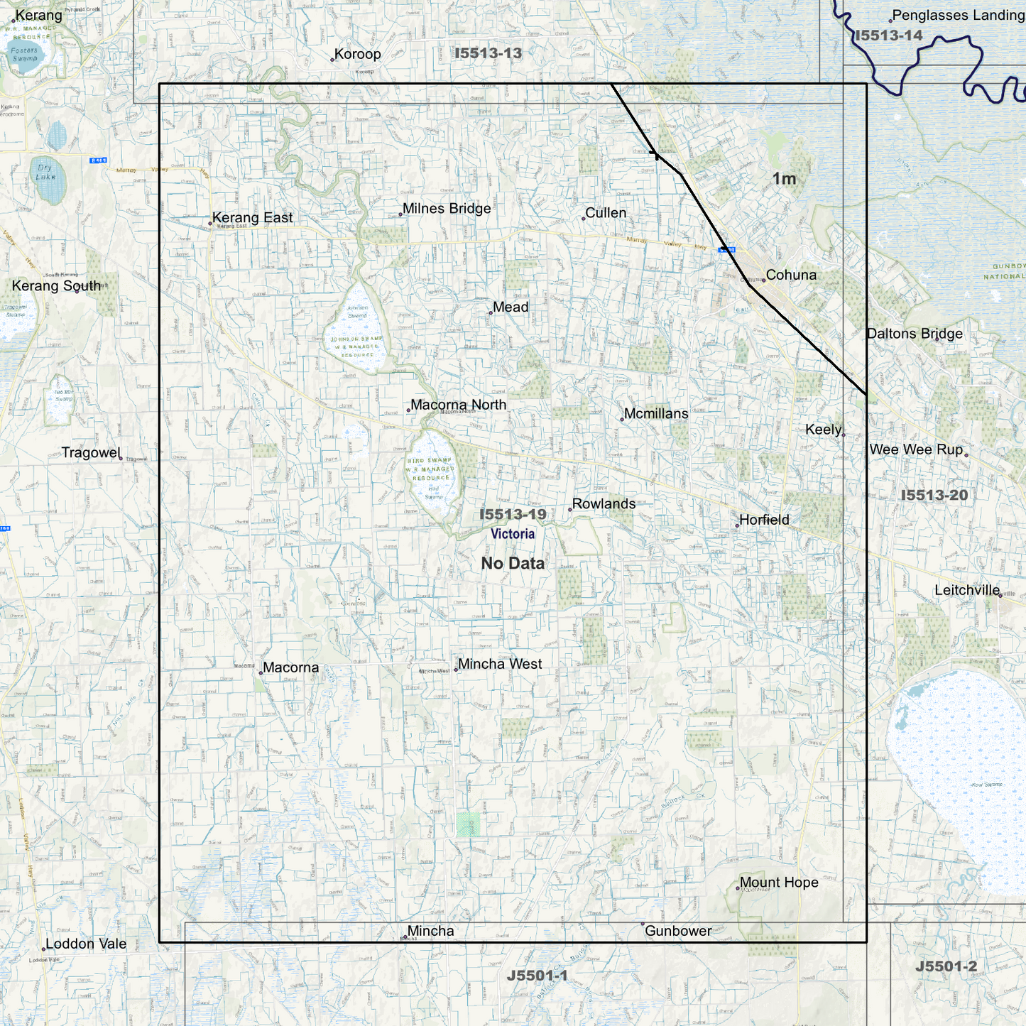 Cohuna 1m Digital Elevation Models (I5513-19)
