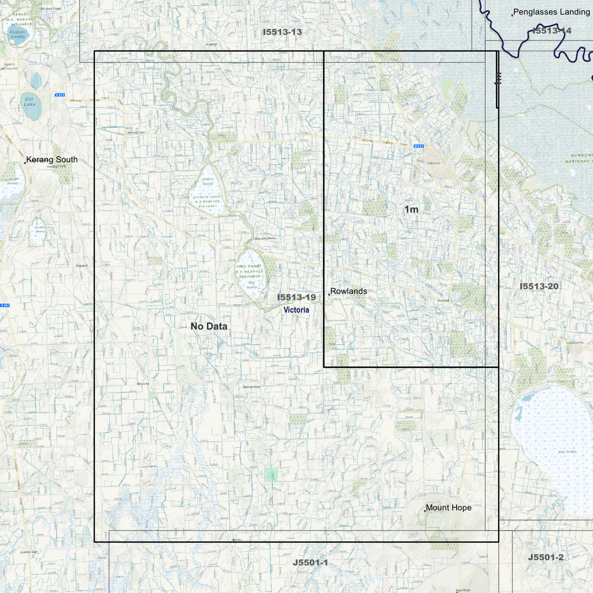 Cohuna 1m Digital Elevation Models (I5513-19)