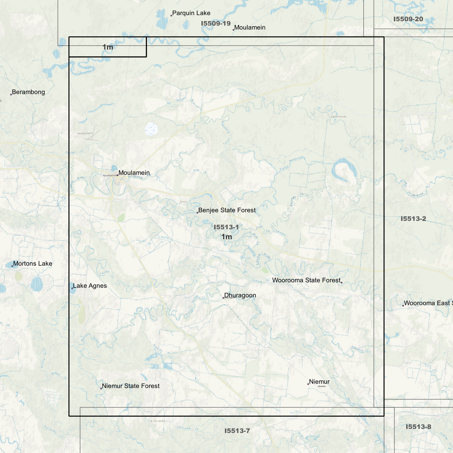 Moulamein 1m Digital Elevation Models (I5513-1)