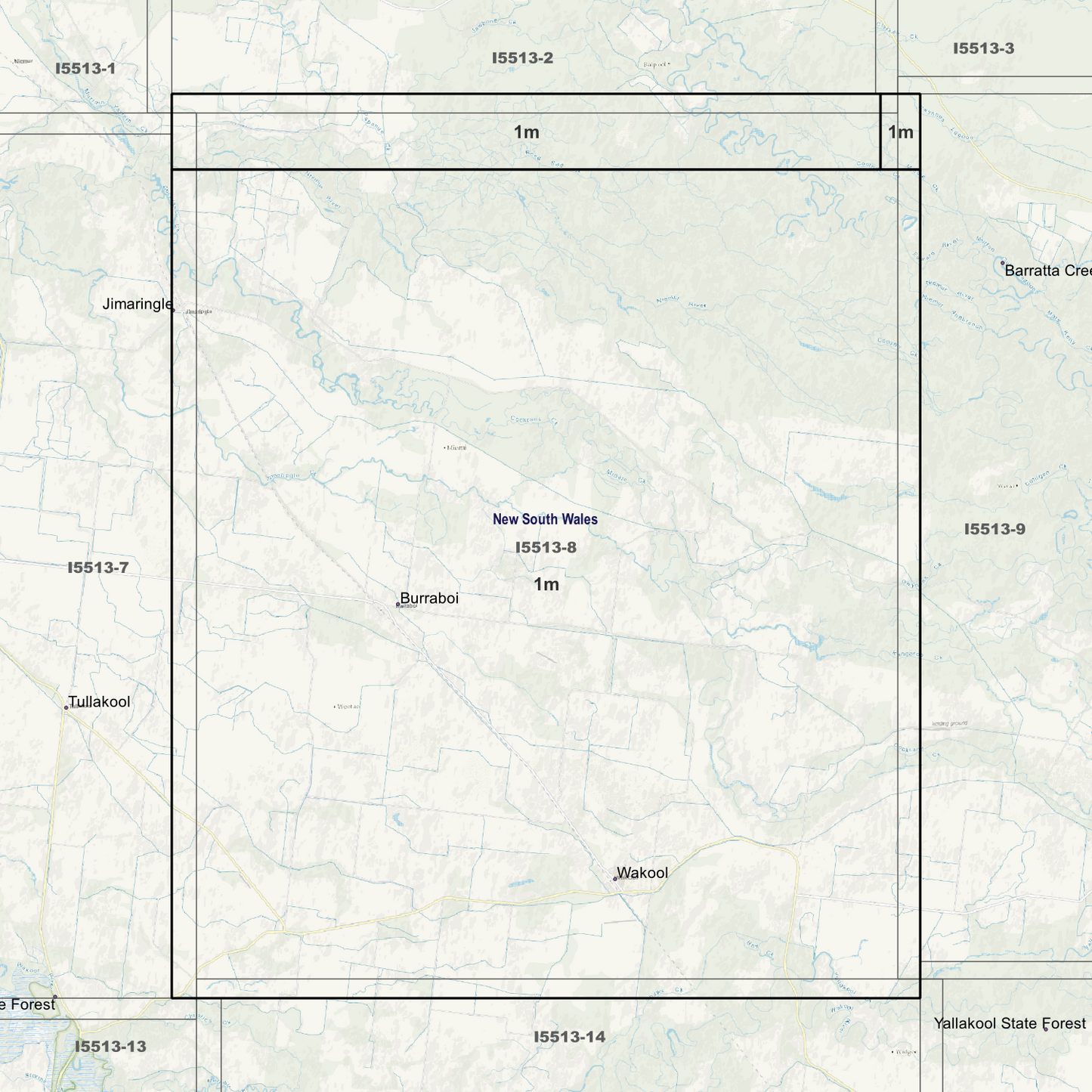 Wakool 1m Digital Elevation Models (I5513-8)