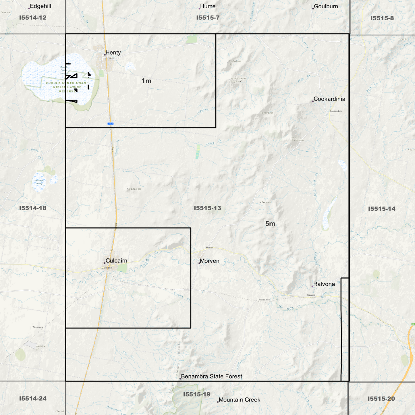 Henty 1m & 5m Digital Elevation Models (I5515-13)