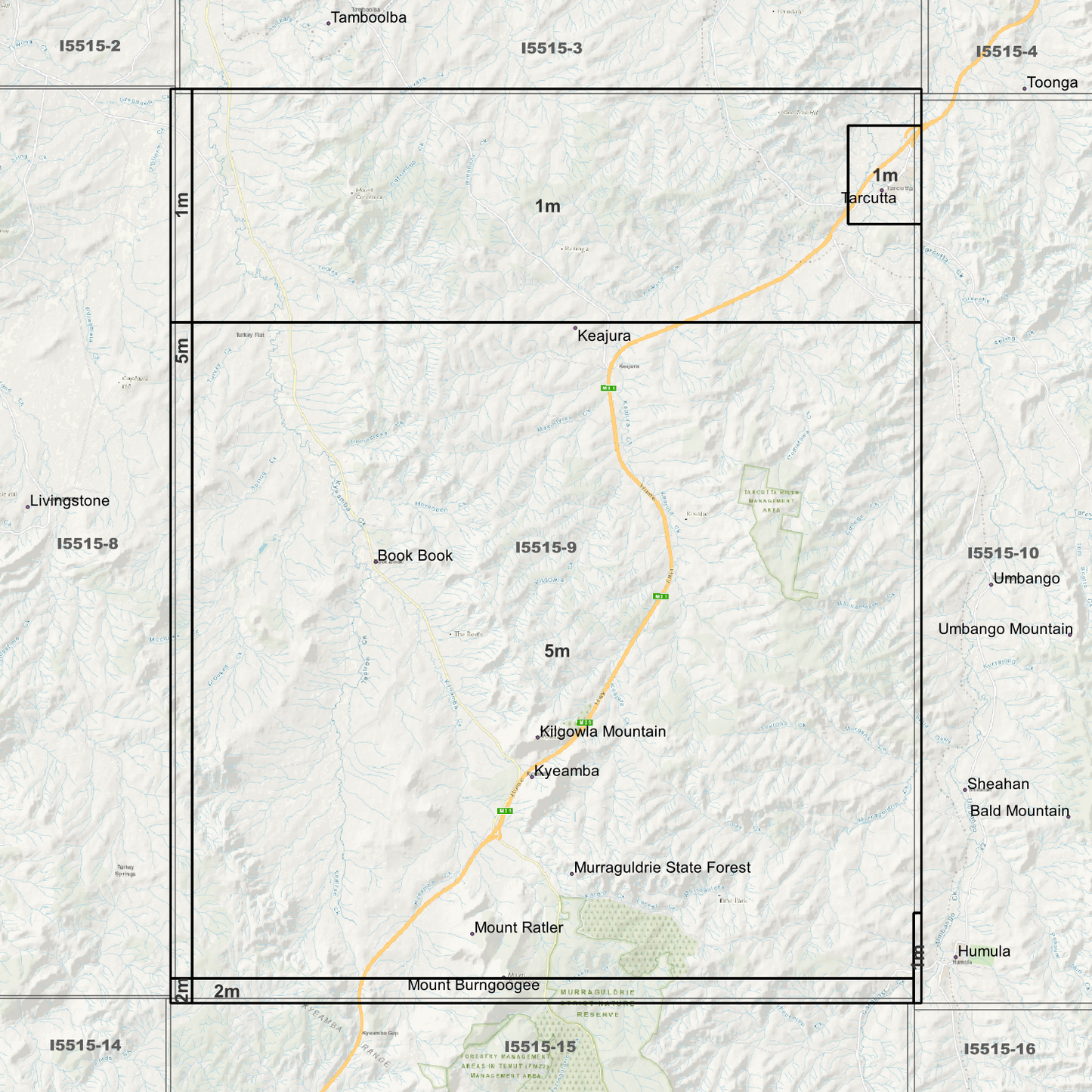 Tarcutta 1m & 5m Digital Elevation Models (I5515-9)