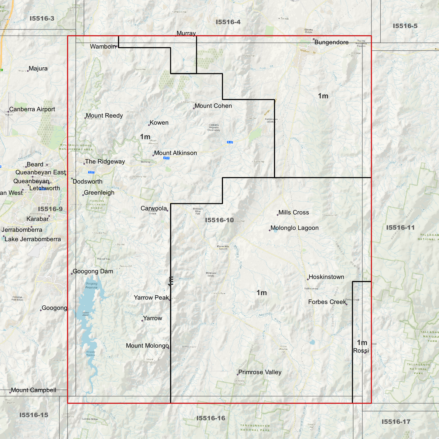 Carwoola 1m Digital Elevation Models (I5516-10)