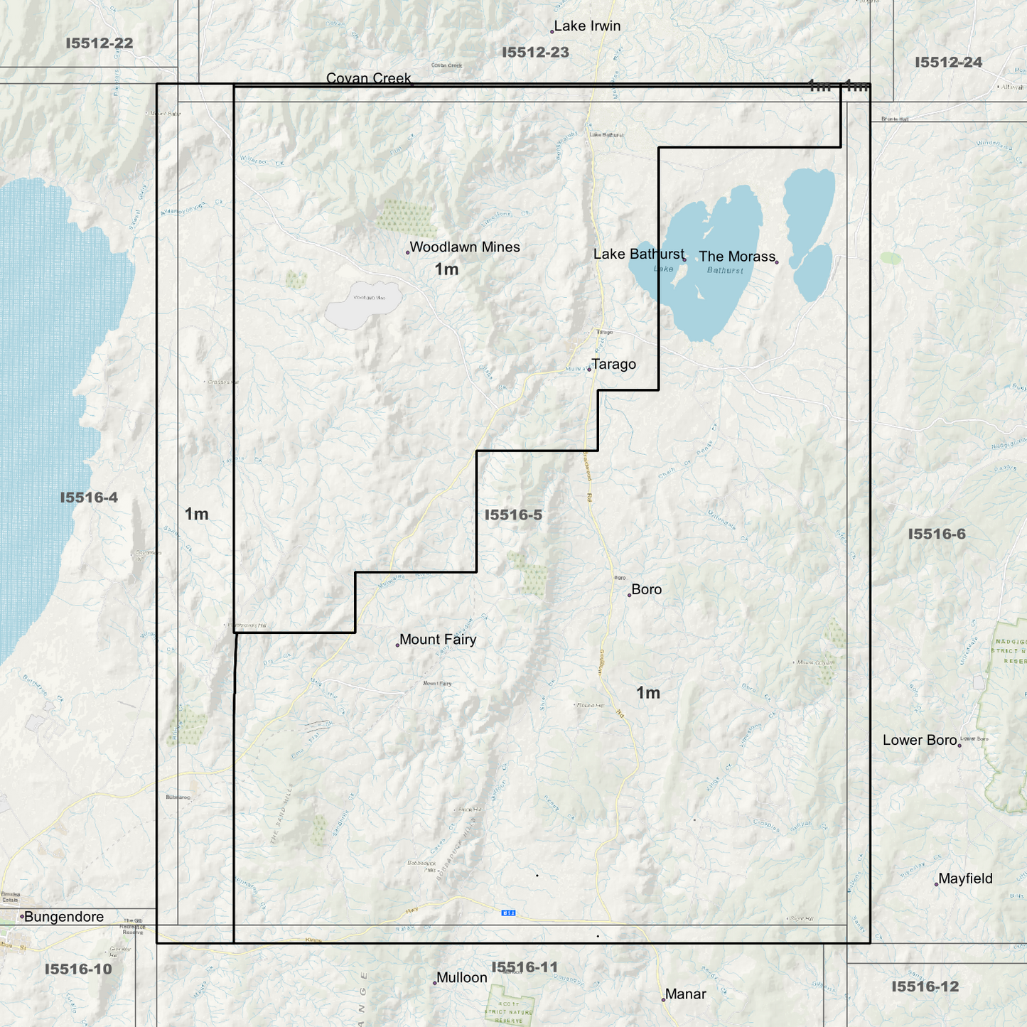 Tarago 1m Digital Elevation Models (I5516-5)