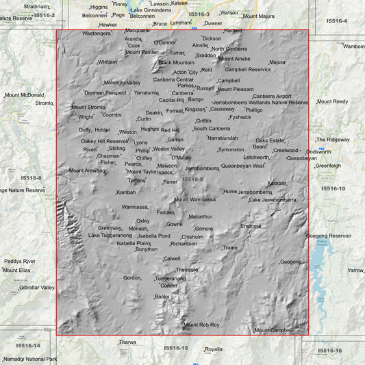 Canberra 1m Digital Elevation Models (I5516-9)