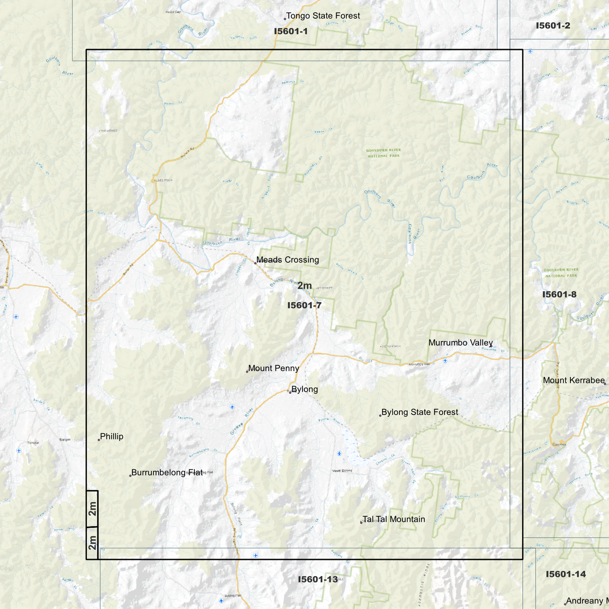 Bylong 2m Digital Elevation Models (I5601-7)