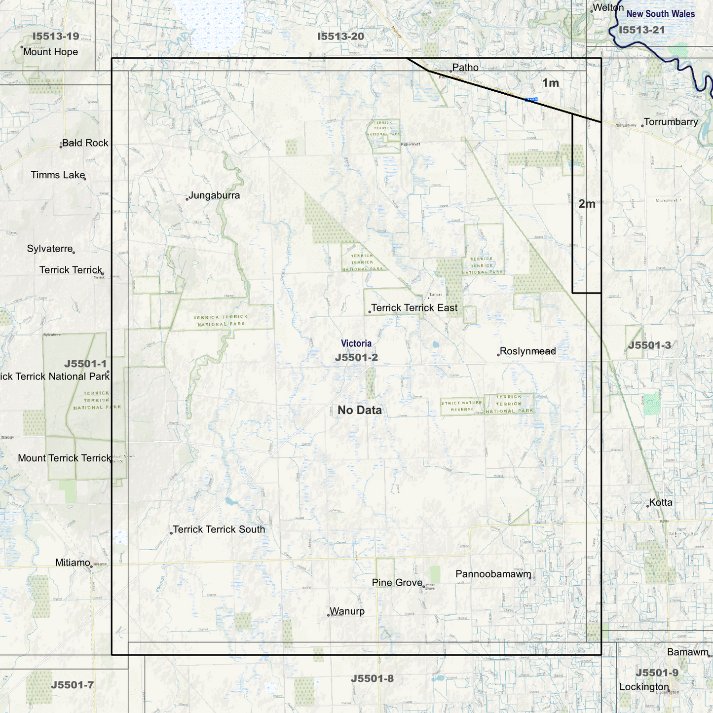 Terrick 1m & 2m Digital Elevation Models (J5501-2)