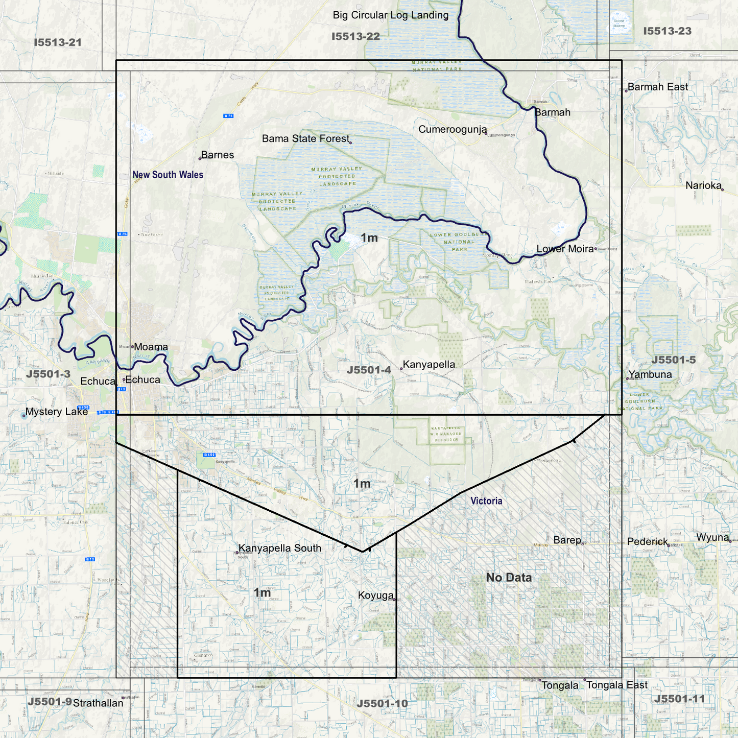 Echuca 1m Digital Elevation Models (J5501-4)