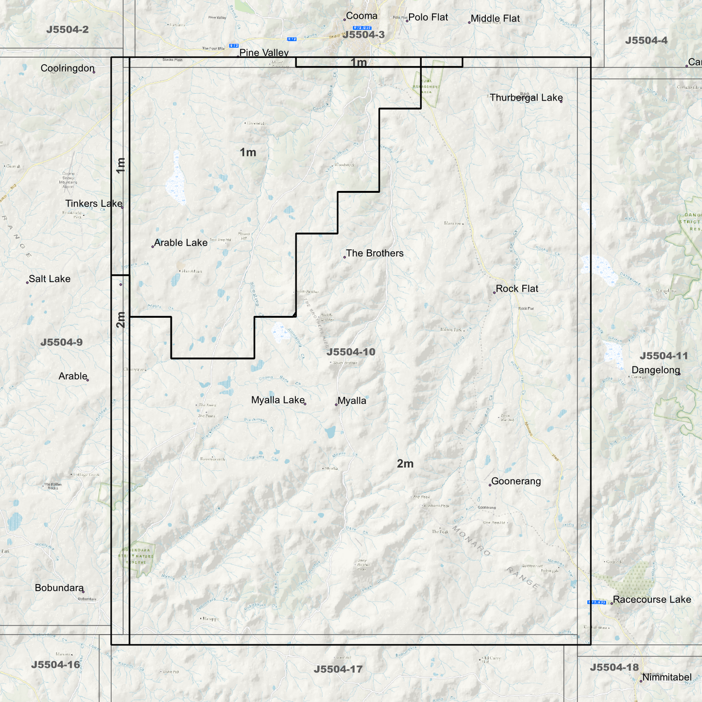 Myalla 1m & 2m Digital Elevation Models (J5504-10)