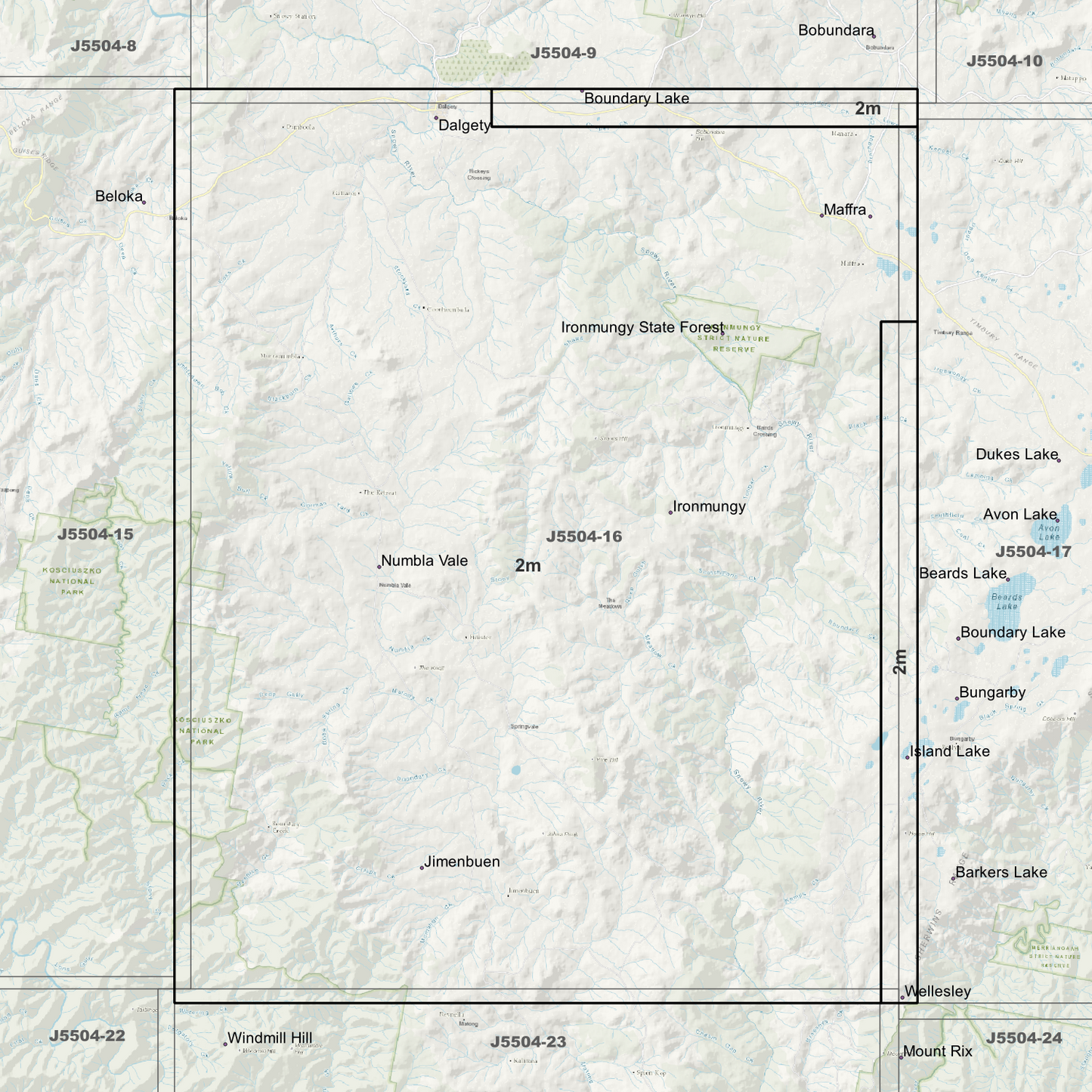 Dalgety 2m Digital Elevation Models (J5504-16)