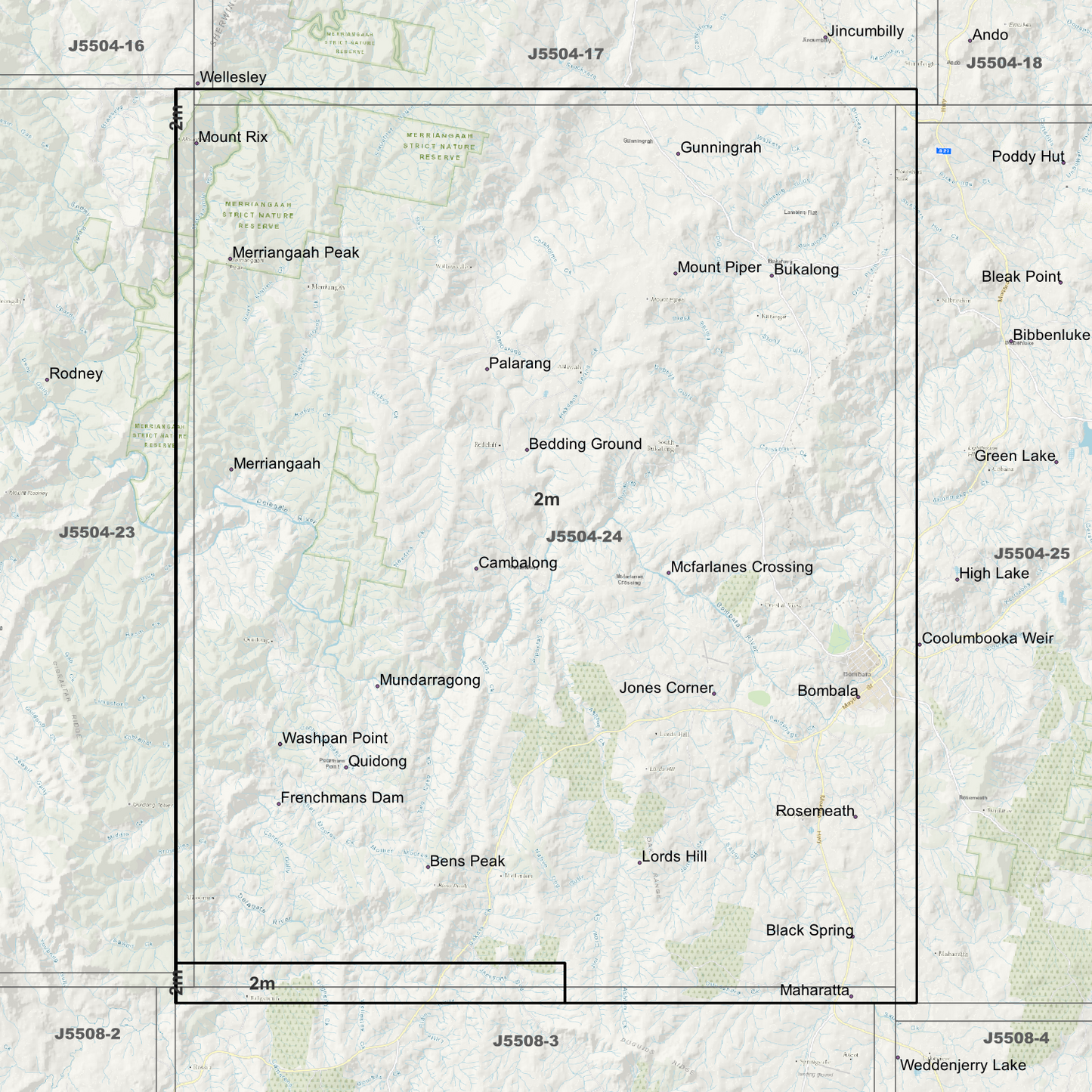 Bombala 2m Digital Elevation Models (J5504-24)