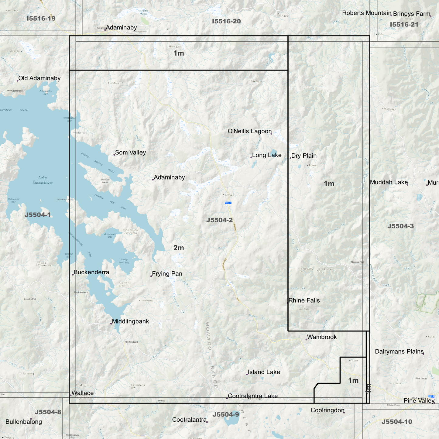 Frying Pan 1m & 2m Digital Elevation Models (J5504-2)
