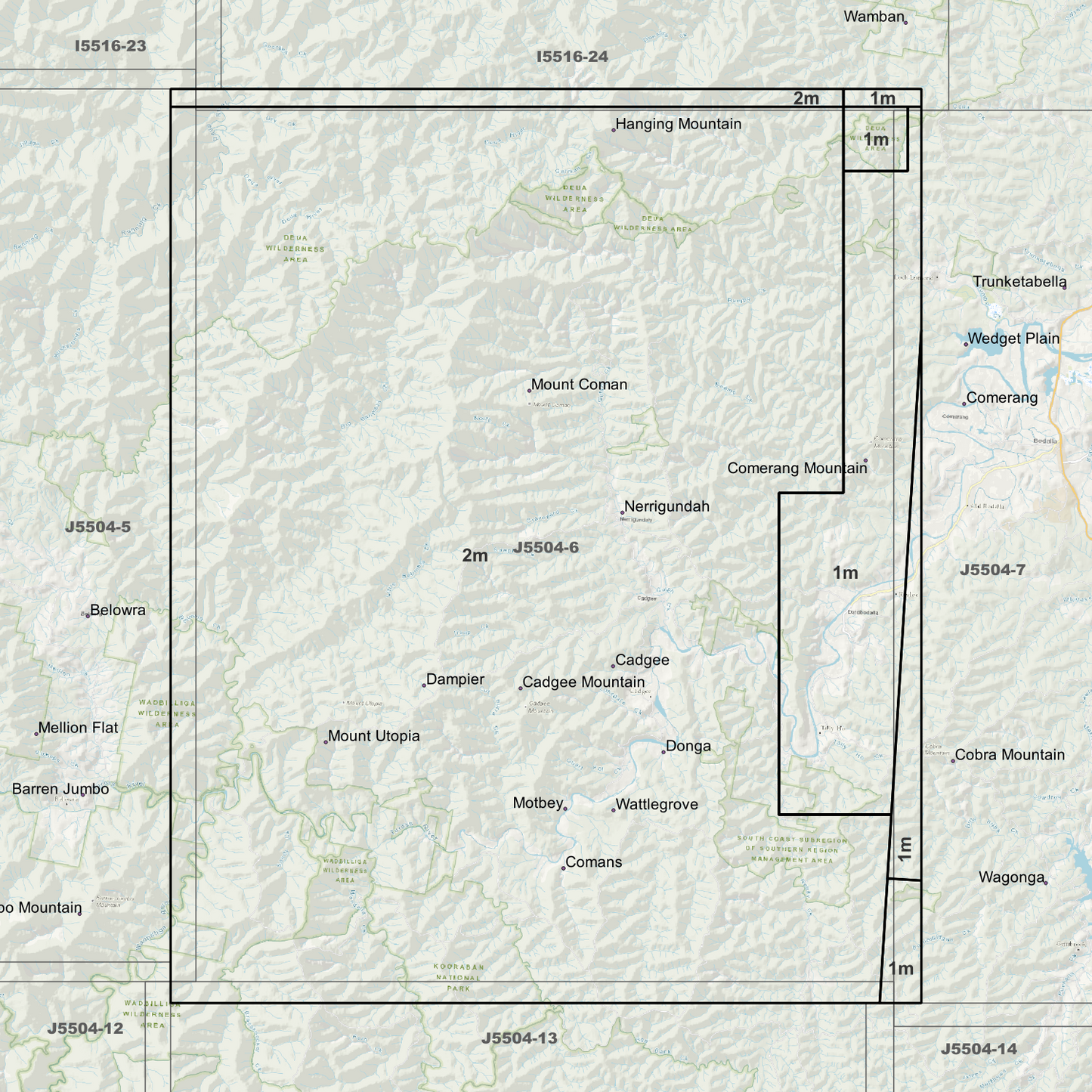 Cadgee 1m & 2m Digital Elevation Models (J5504-6)