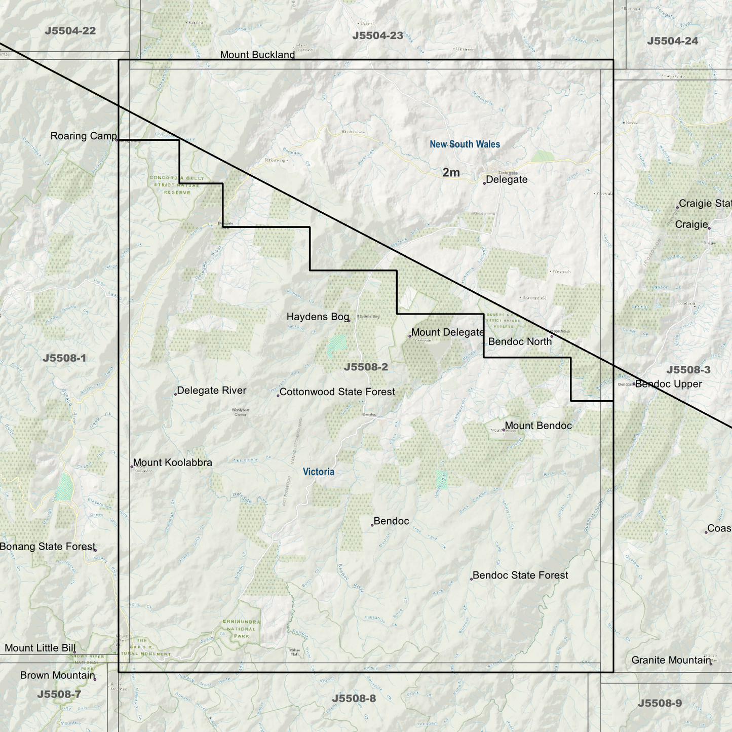 Delegate 2m Digital Elevation Models (J5508-2)