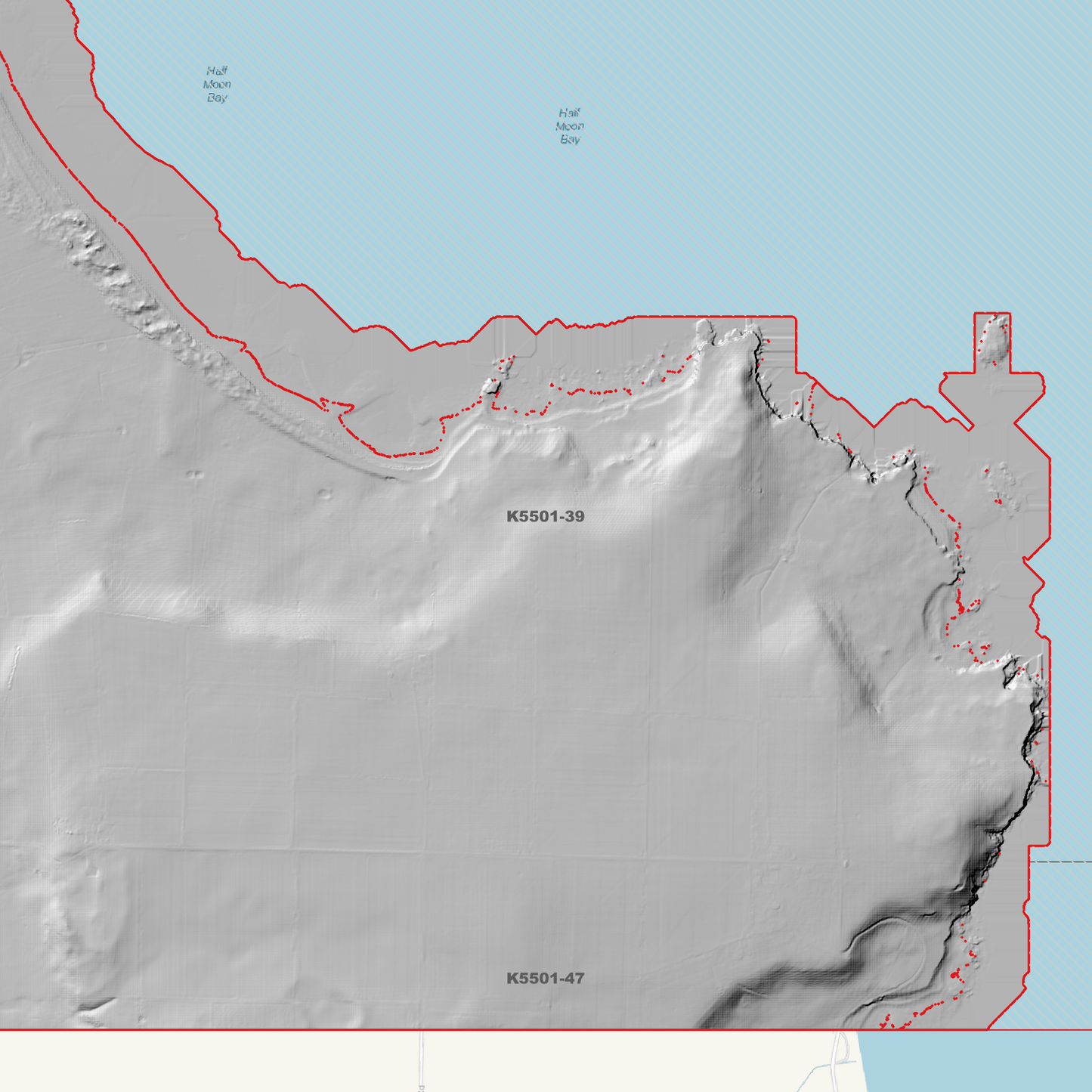 Half Moon Bay 1m Digital Elevation Model (K5501-39)