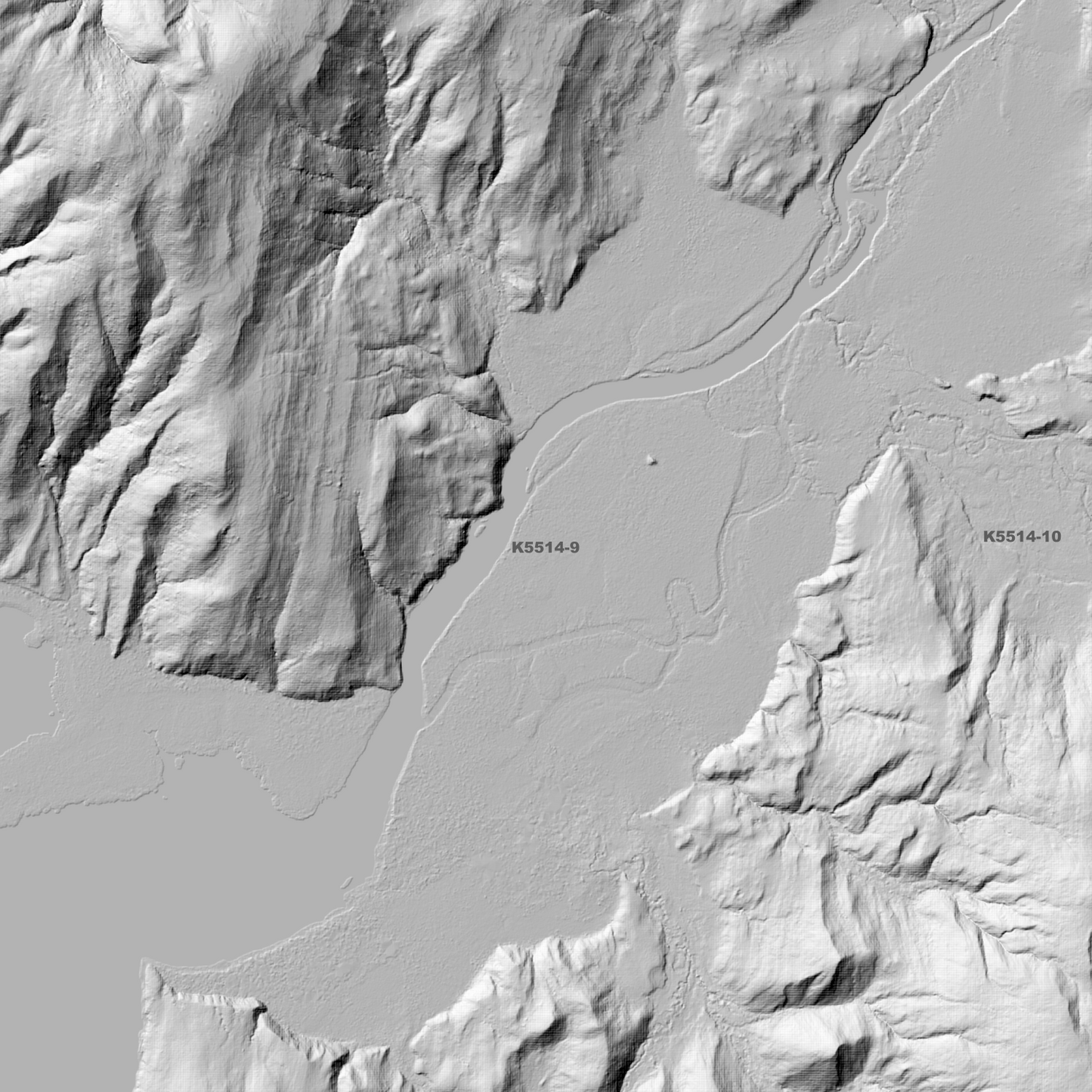 Bathurst Harbour 1m Digital Elevation Model (K5514-9)