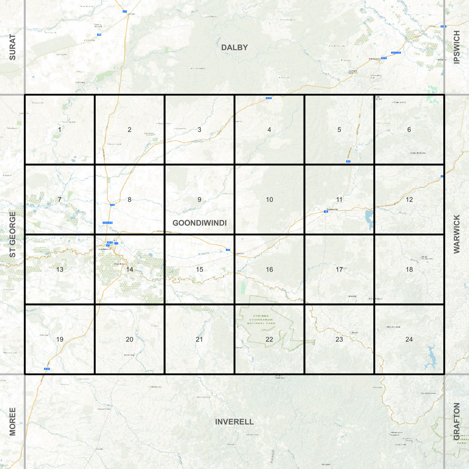 Goondiwindi QLD and Northern NSW (H5601)