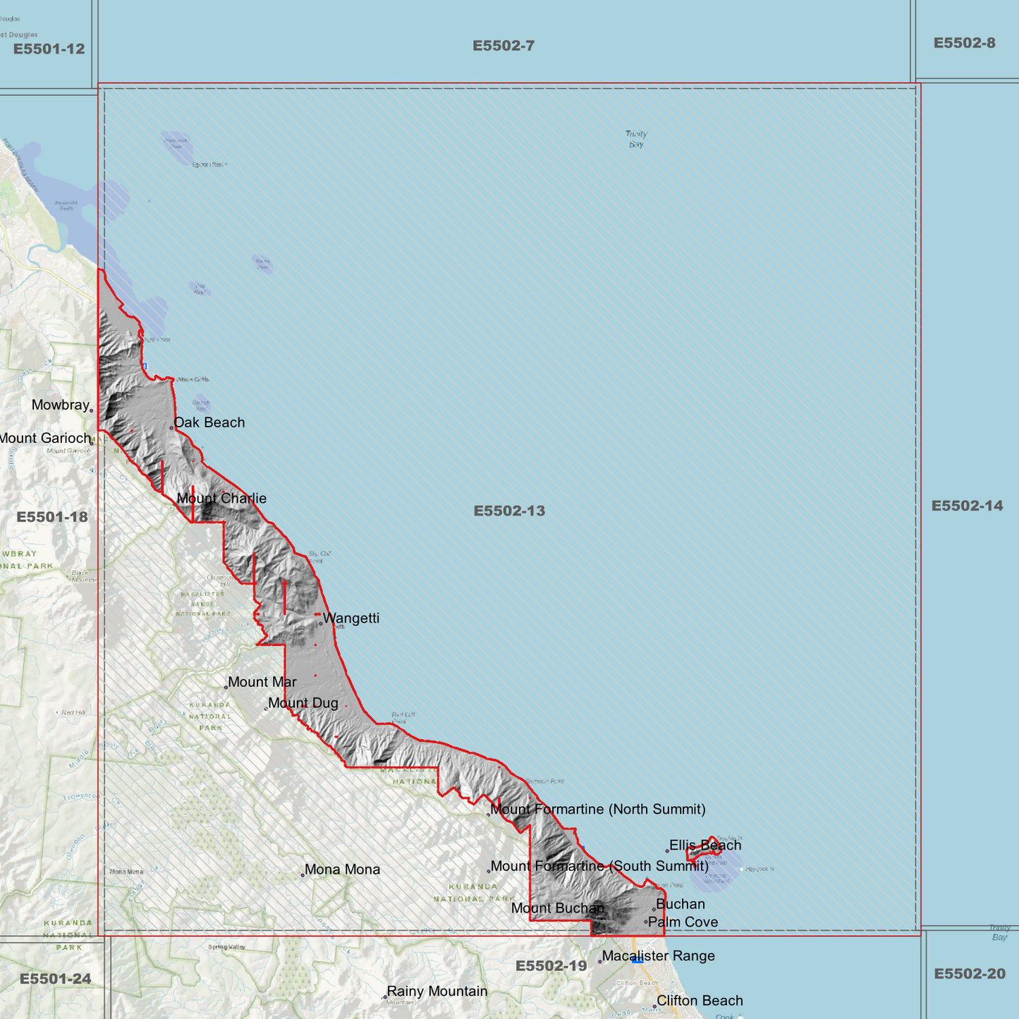 Palm Cove 1m Digital Elevation Model (E5502-13)