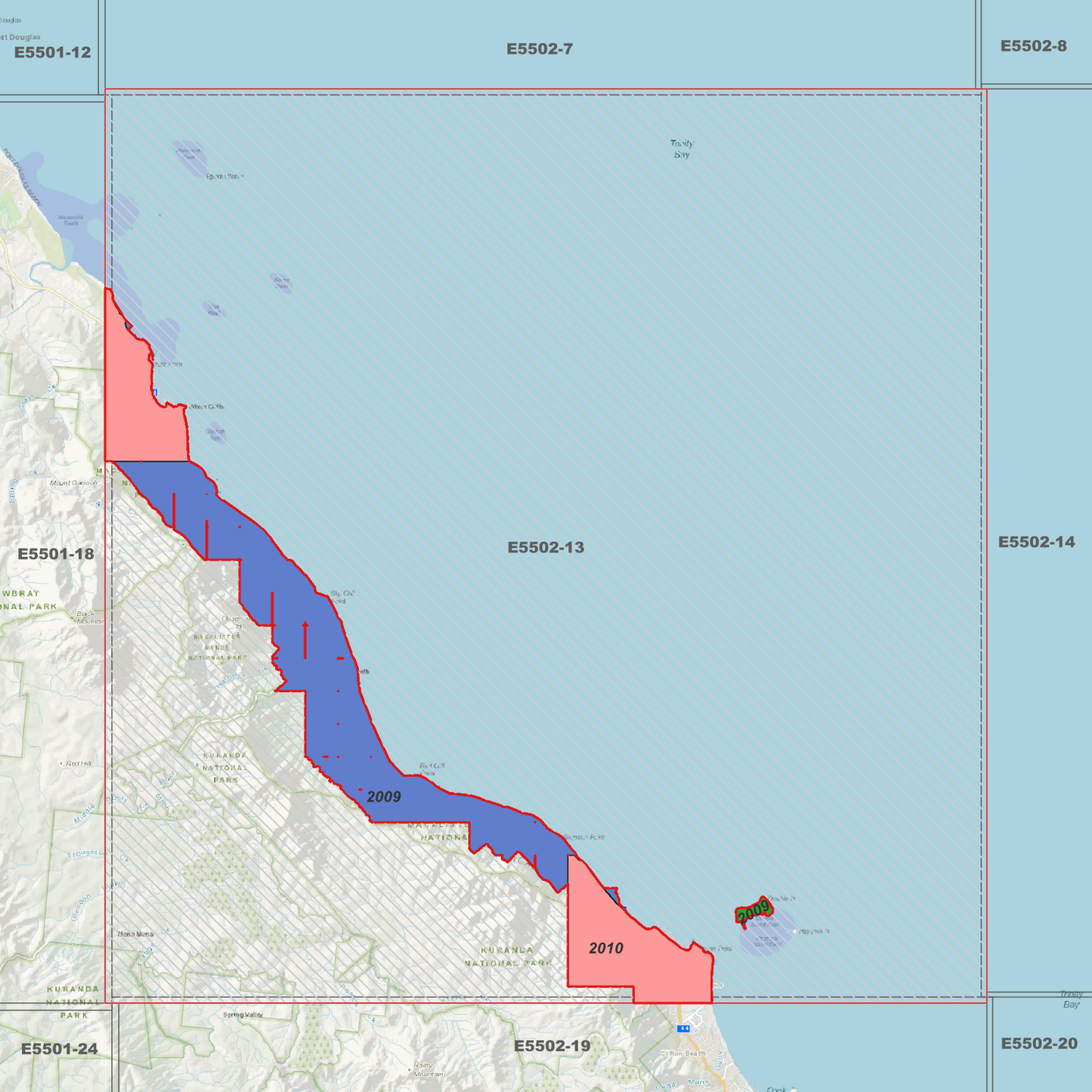 Palm Cove 1m Digital Elevation Model (E5502-13)