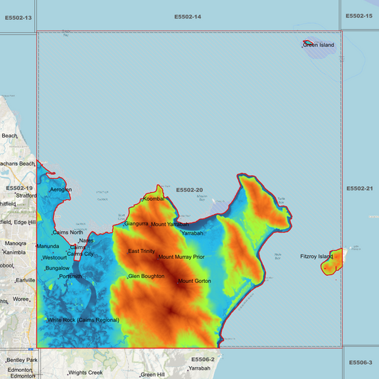Cairns 1m Digital Elevation Model (E5502-20)